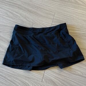 Lululemon Black Pace Rival Mid Rise Tennis Skirt